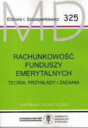 Rachunkowość funduszy emerytalnych   MD 325, Szczepankiewicz Elżbieta I