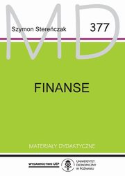 ksiazka tytu: Finanse  MD 377 autor: Stereczak Szymon