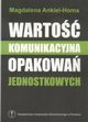 Warto komunikacyjna opakowa jednostkowych, Magdalena Ankiel-Homa