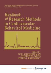 Handbook of Research Methods in Cardiovascular Behavioral Medicine, 