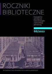 Roczniki Biblioteczne LXVI 66/2022, Matwijw Maciej