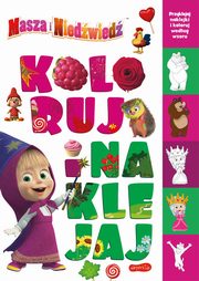 Masza i Niedwied Koloruj i naklejaj 2, 