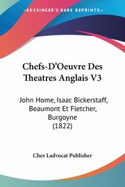 Chefs-D'Oeuvre Des Theatres Anglais V3, Chez Ladvocat Publisher