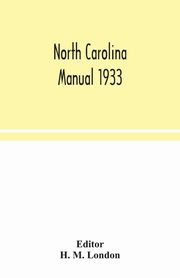 North Carolina manual 1933, 