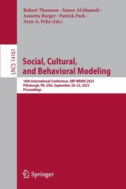 Social, Cultural, and Behavioral Modeling, 