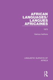 African Languages/Langues Africaines, Various Authors