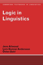 Logic in Linguistics, Allwood Jens