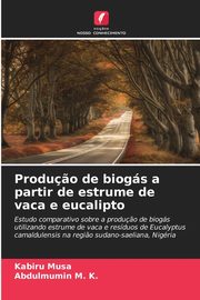 Produ?o de biogs a partir de estrume de vaca e eucalipto, Musa Kabiru