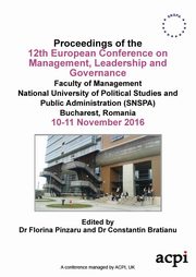 ksiazka tytu: ECMLG 2016 - Proceedings for the 12 European Conference on Management Leadership and Governance autor: 