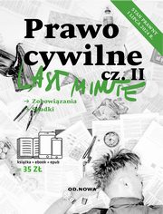ksiazka tytu: Last Minute Prawo cywilne cz.2 autor: Maciejowska Alicja, Kieb Micha, Pietrzyk Sebastian