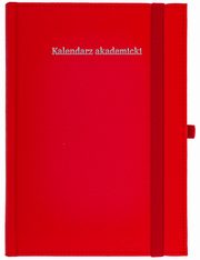 Kalendarz akademicki 2024/2025 A5T Cross z gumk czerwony, 