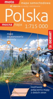 Polska samochodowa 1:715 000 plastik mapa, 