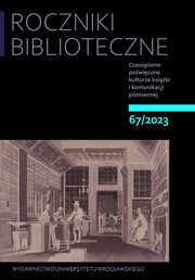 Roczniki Biblioteczne LXVII 67/2023, Matwijw Maciej
