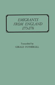 Emigrants from England, 1773-1776, 
