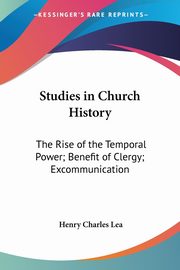 Studies in Church History, Lea Henry Charles
