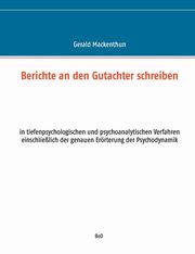 Berichte an den Gutachter schreiben, Mackenthun Gerald