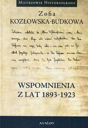 ksiazka tytu: Wspomnienia z lat 1893-1923 autor: Kozowska-Budkowa Zofia
