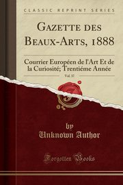 ksiazka tytu: Gazette des Beaux-Arts, 1888, Vol. 37 autor: Author Unknown