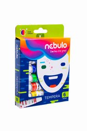Farba tempera w tubie 6 kolorw Nebulo, 