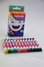 Kredki wiecowe trjktne 12 kolorw Nebulo, 