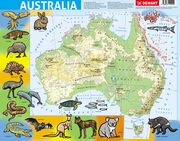 Puzzle ramkowe 72 Australia mapa fizyczna, 