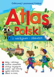 Atlas Polski z naklejkami i plakatem, 