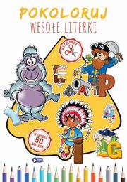 Pokoloruj wesoe literki, 