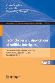 Technologies and Applications of Artificial Intelligence, 