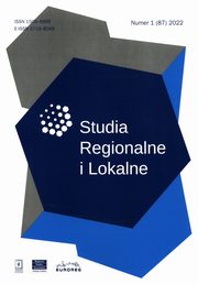 ksiazka tytu: Studia Regionalne i Lokalne 1 (87) 2022 autor: 