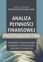 Analiza pynnoci finansowej przedsibiorstwa, Kreczmaska-Gigol Katarzyna redakcja naukowa