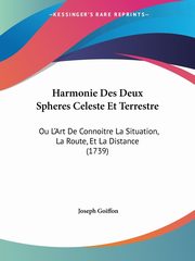 Harmonie Des Deux Spheres Celeste Et Terrestre, Goiffon Joseph