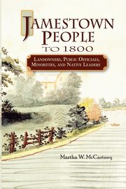 Jamestown People to 1800, McCartney Martha W.