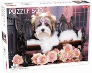 Puzzle Yorkshire Terrier with Roses 500, 