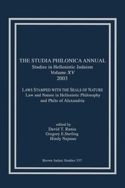 The Studia Philonica Annual XV, 2003, 