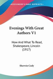 Evenings With Great Authors V1, Cody Sherwin
