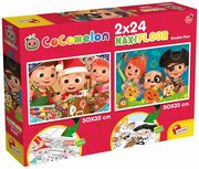 Cocomelon Puzzle podogowe 2x24 Dzie zaczyna si od piosenki, 