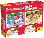 Cocomelon Puzzle dwustronne podogowe 2x24 Bd uprzejmy dla wszystkich, 