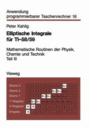 Elliptische Integrale fr TI-58/59, Kahlig Peter