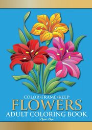 Color Frame Keep. Adult Coloring Book FLOWERS, Page Pippa