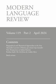 Modern Language Review (119.2) April 2024, 