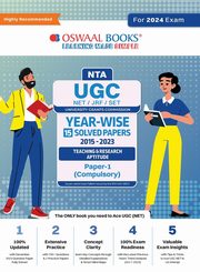 ksiazka tytu: Oswaal NTA UGC NET/JRF/SET Paper-1 (Compulsory) | 15 Year's Solved Papers Teaching & Research Aptitude | Yearwise | 2015-2023 | For 2024 Exam autor: , Oswaal Editorial Board