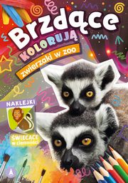 Brzdce koloruj Zwierzaki w zoo (naklejki wiecce w ciemnoci), 