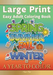 Large Print Easy Adult Coloring Book A YEAR TO COLOR, Page Pippa