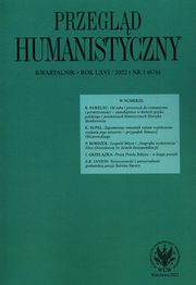 ksiazka tytu: Przegld Humanistyczny 1/2022 (476) autor: 