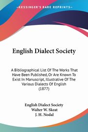 English Dialect Society, English Dialect Society