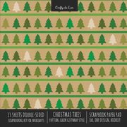 Christmas Trees Pattern Scrapbook Paper Pad 8x8 Decorative Scrapbooking Kit for Cardmaking Gifts, DIY Crafts, Printmaking, Papercrafts, Green Giftwrap Style, Crafty As Ever