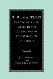 T. R. Malthus, Malthus Thomas Robert