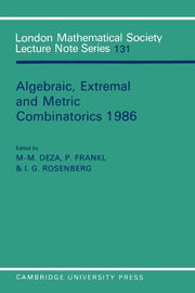 Algebraic, Extremal, and Metric Combinatorics, 1986, 
