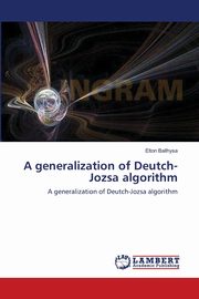 A generalization of Deutch-Jozsa algorithm, Ballhysa Elton