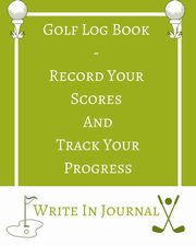 Golf Log Book - Record Your Scores And Track Your Progress - Write In Journal - Green White Field - Abstract Geometric, Toqeph